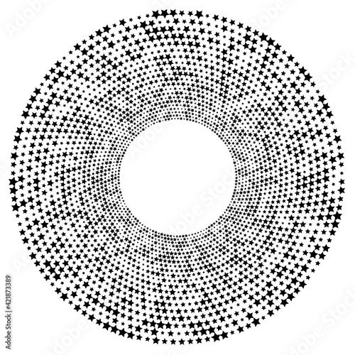 Design elements symbol Editable color halftone frame dot circle pattern on white background. Vector illustration eps 10 frame with black random dots. Round border Icon using halftone circle dots textu