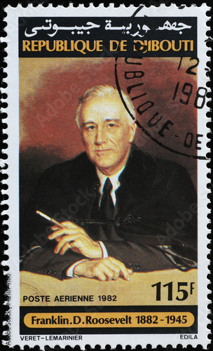 President Franklyn D.Roosevelt on african postage stamp photo