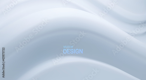 White abstract background. Soft elastic shape backdrop.