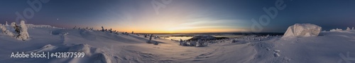 Sunset in the polar night