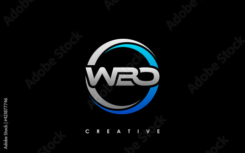 WBO Letter Initial Logo Design Template Vector Illustration photo