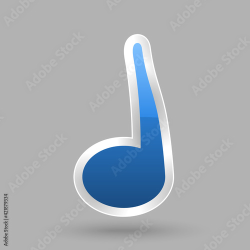 vector blue music note symbol