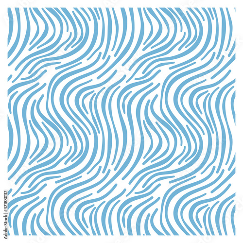 Seamless pattern with blue waves. Design for backdrops with sea, rivers or water texture.