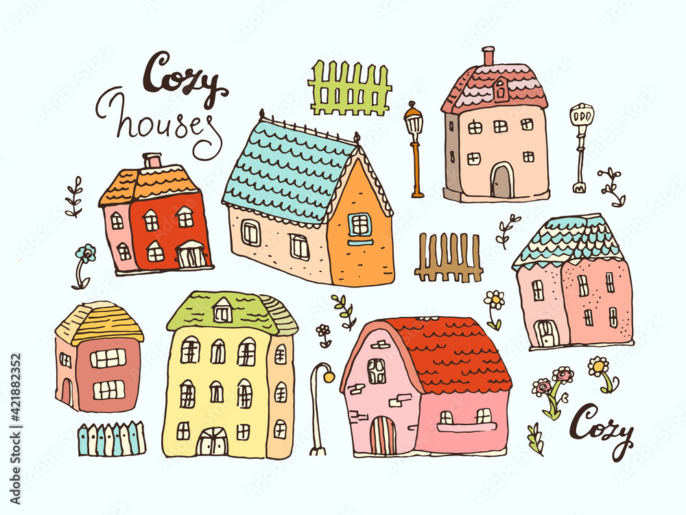 Doodle houses collection