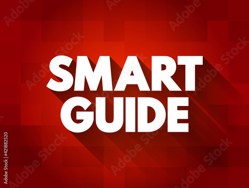 Smart Guide text quote, concept background