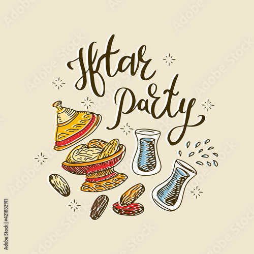 Ramadan food. Iftar party