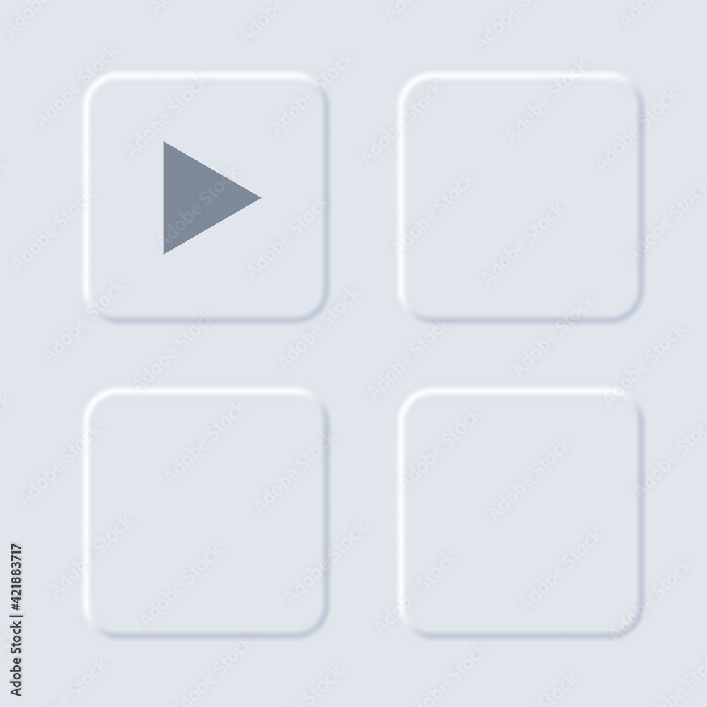 Buttons For Web Light White Grey Modern Minimalist UI neumorphism Style Vector Buttons For Web Light White Grey Modern Minimalist UI neumorphism Style Vector