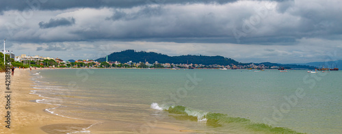 panorama located on the beach of Cachoeira do Bom Jesus, Canasvieras, Ponta das Canas, Florianopolis, Santa Catarina