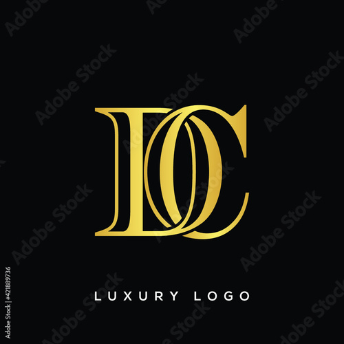CD ,DC ,C ,D initials letter logo design monogram