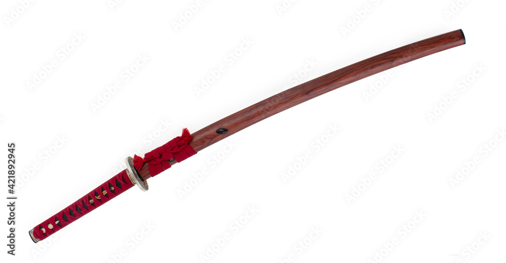 Japanese samurai sword katana isolated on white background. Japanese samurai sword katana isolated on white background.