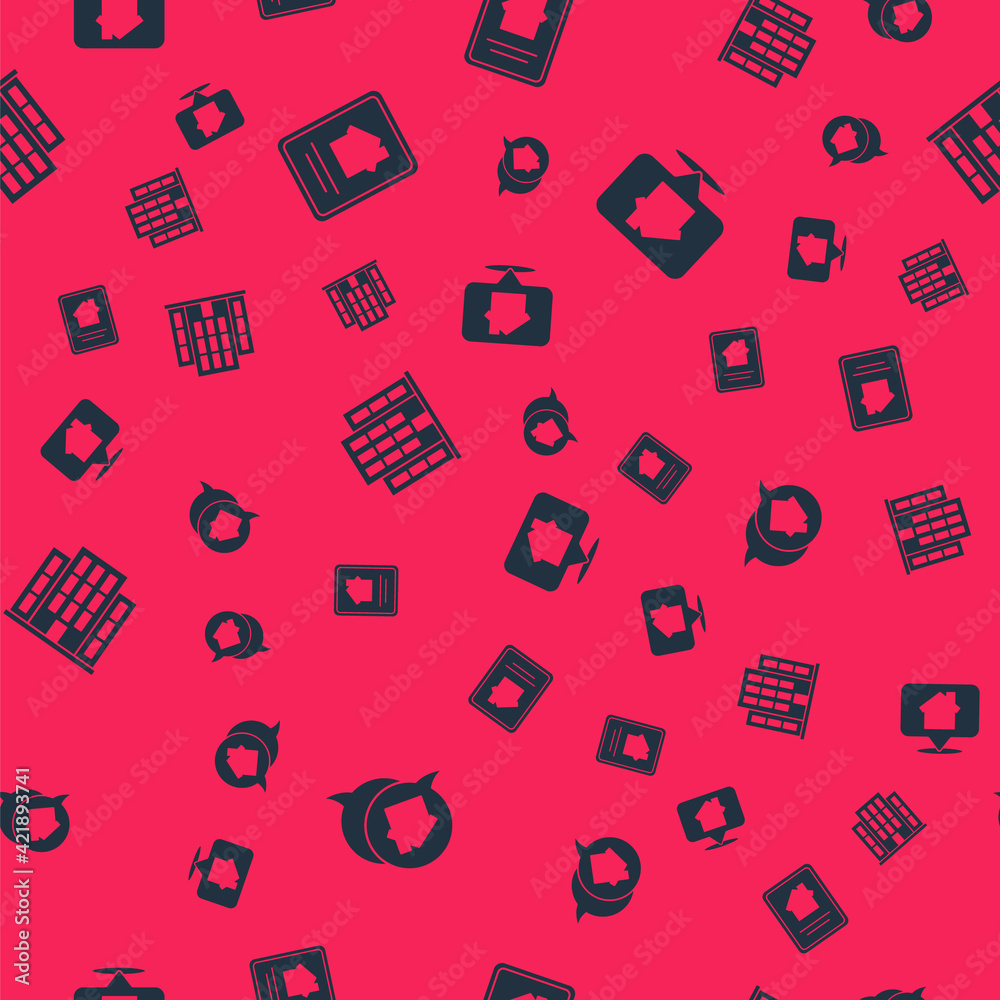 Set Real estate message house, Online real, House and Location with on seamless pattern. Vector Set Real estate message house, Online real, House and Location with on seamless pattern. Vector