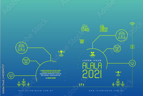 cover folder layout template design agriculture report