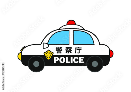 警察庁のパトカーベクターイラスト