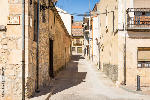 Fototapeta Naklejka Na Ścianę i Meble -  a street in Penaranda de Duero, province of Burgos, Castile and Leon, Spain
