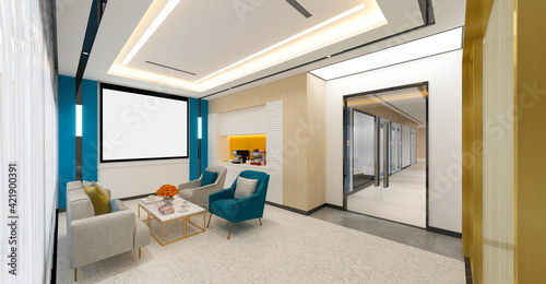 3d render of clinic interior  consulting room  doctor room