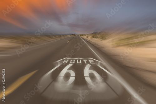 Historic Route 66 pavement ...