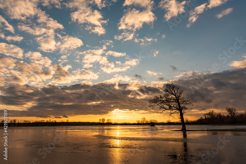 sunrise over the backwaters
