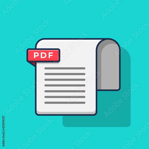 pdf symbol design. flat cartoon style