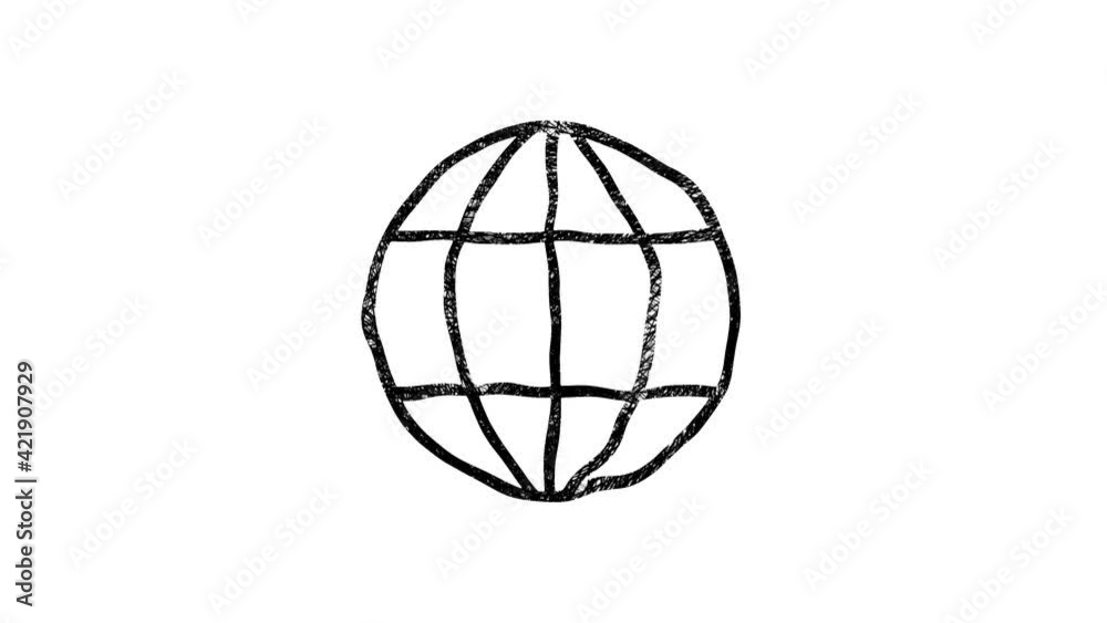 Planet earth icon. 4K Video motion graphic animation Planet earth icon. 4K Video motion graphic animation