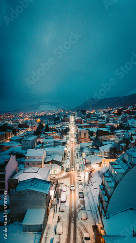 aerial view of the city