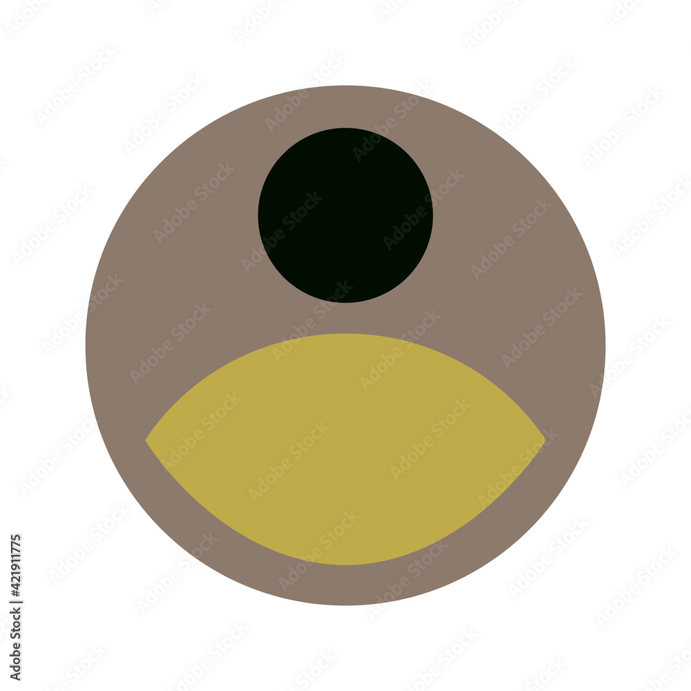 Fototapeta premium Stylish modern avatar in trendy colors. Geometric human shape design. Profile template for websites, applications, social networks. 