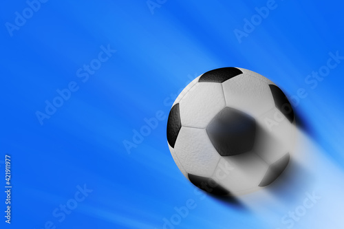 Fototapeta Naklejka Na Ścianę i Meble -  football soccer in sky. isolate