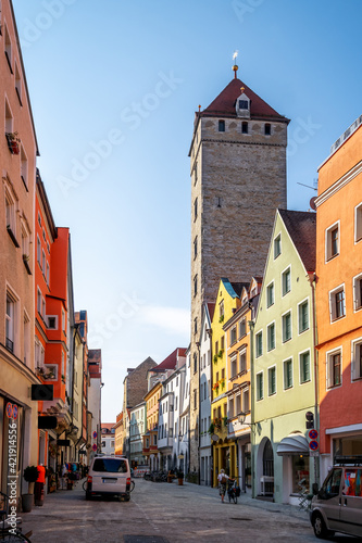 Goldener Turm  Regensburg  Bayern  Deutschland 