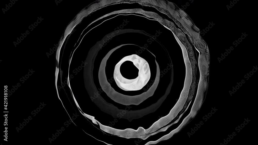  Abstract Black And White Circular Patterns 
