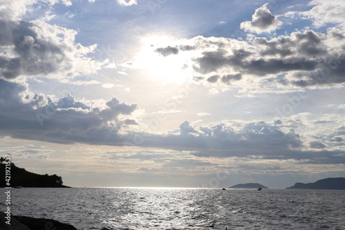 sunset over the sea