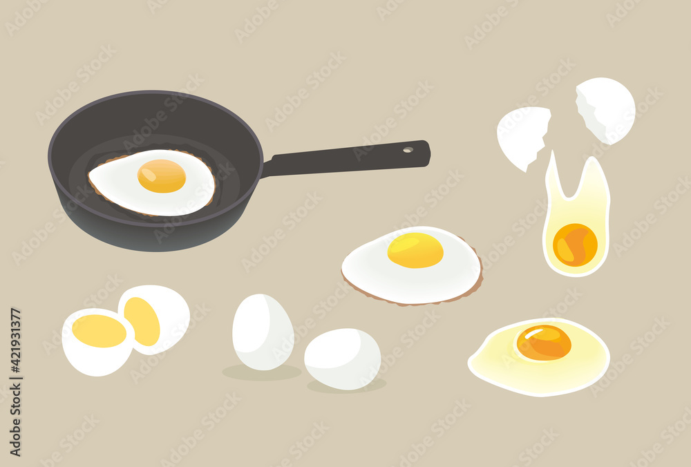 たまごアイコンセット Stock Vector Adobe Stock