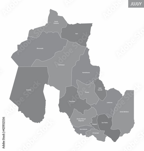 Jujuy province administrative map