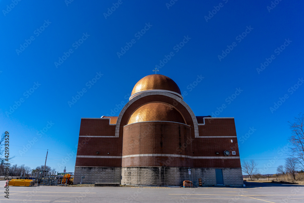 St. Pantelemon Greek Church in Markham, Ontario, Canada - constructed in 1989. St. Pantelemon Greek Church in Markham, Ontario, Canada - constructed in 1989.