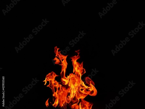 Abstract blaze fire flame texture for banner background.