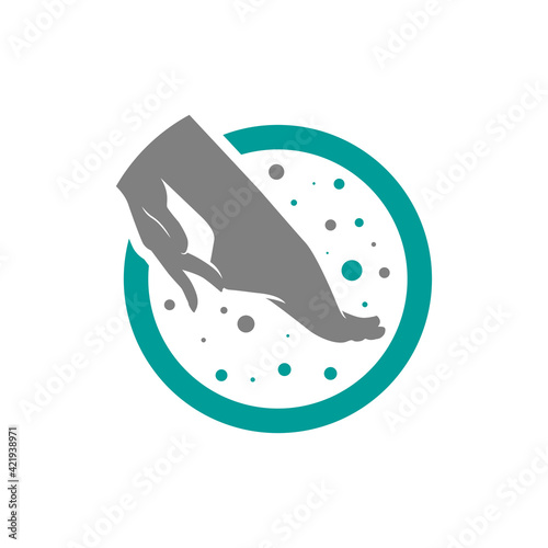 human foot logo design