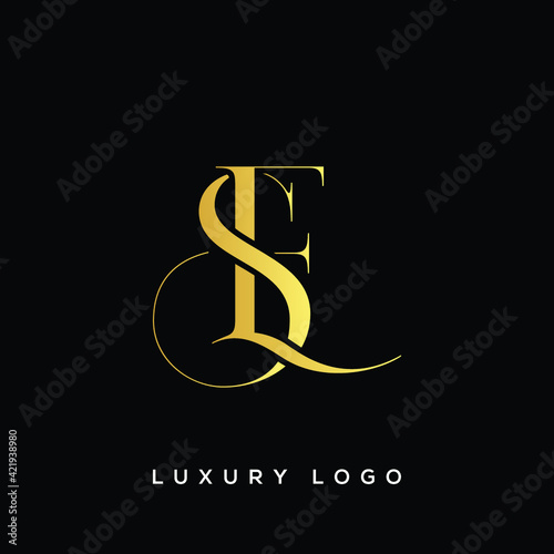 ES letter logo alphabet monogram icon symbol