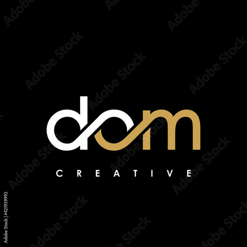 DOM Letter Initial Logo Design Template Vector Illustration