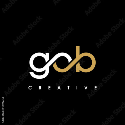 GOB Letter Initial Logo Design Template Vector Illustration photo