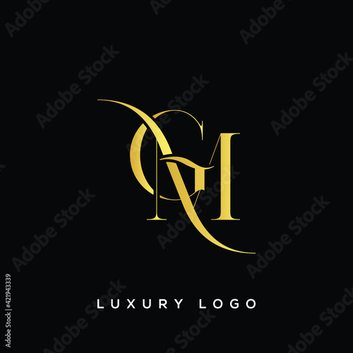 GM letter logo alphabet monogram icon symbol