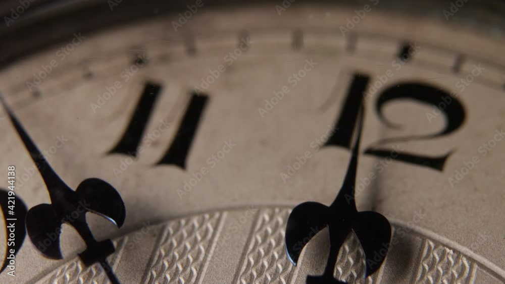 vintage pocket clock at midnight