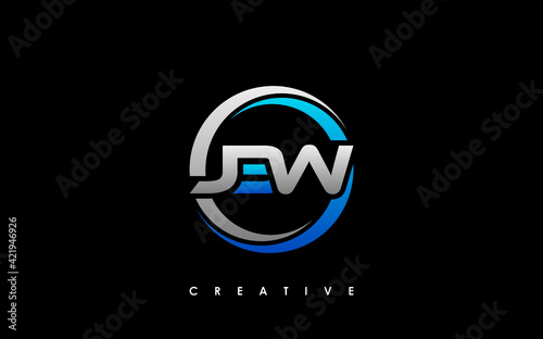Free Download JBW Letter Initial Logo Design Template Vector Illustration - GFXLoad