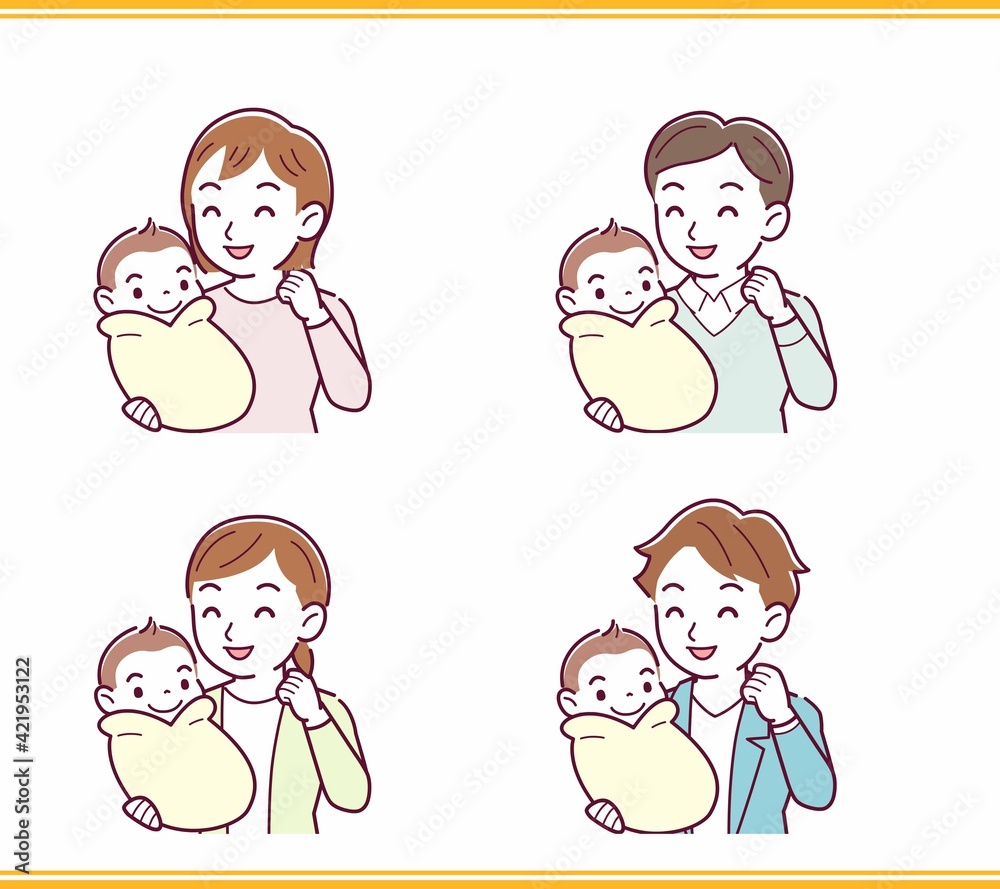 生まれたばかりの赤ちゃんと 生まれたばかりの赤ちゃんと