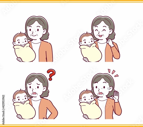 生まれたばかりの赤ちゃんと