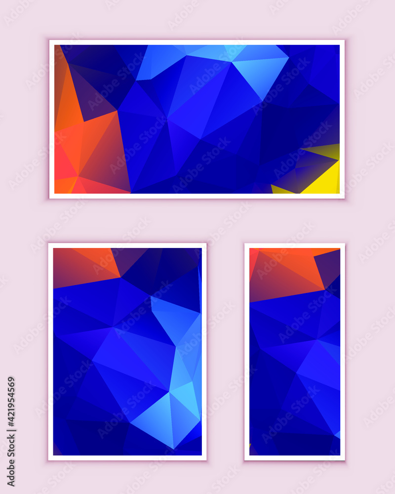 Fototapeta premium Polygonal Mosaic Background, Low Poly Style, Vector illustration, Business Design Templates