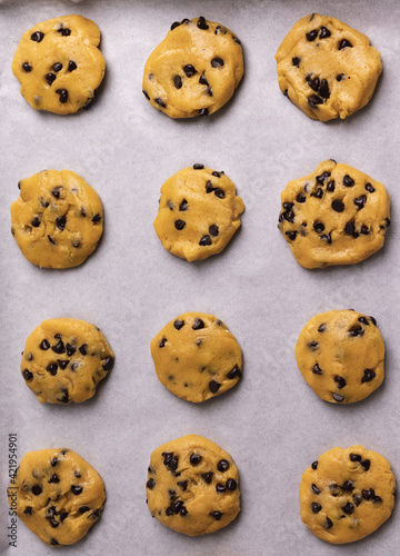 Galletas antes de hornear.