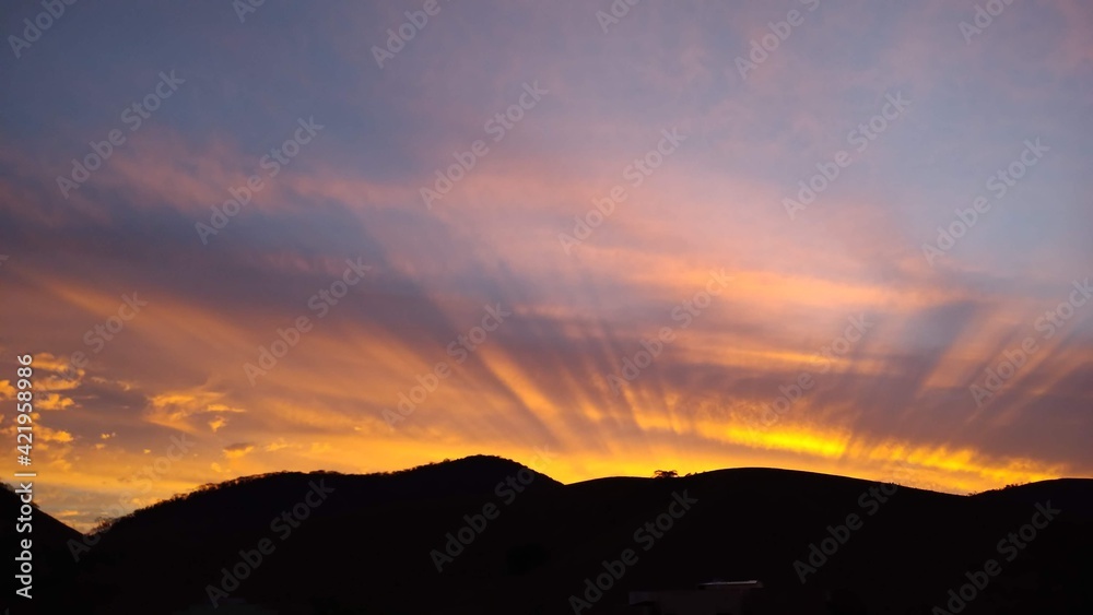 Obraz premium sunset in the mountains