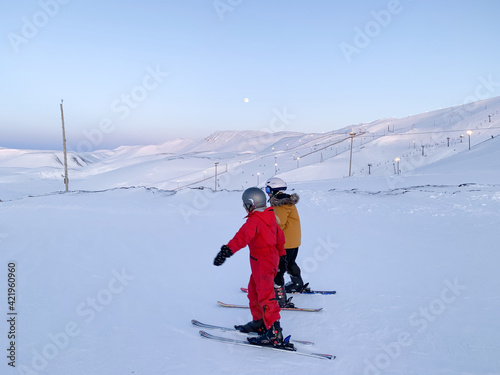 kid sking , skiing , Reykjavík, north Atlantic, Iceland, snow, winter, ski, mountain, sport, skiing, skier, cold, adventure, mountains, extreme, sky, hiking, active, people, landscape, nature, alpine,