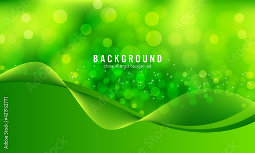 green abstract background with bokeh