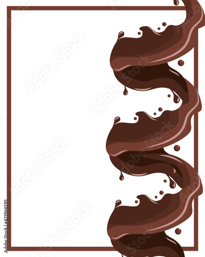 chocolate liquid pouring