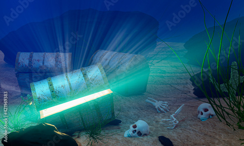 The old treasure chest sunk...