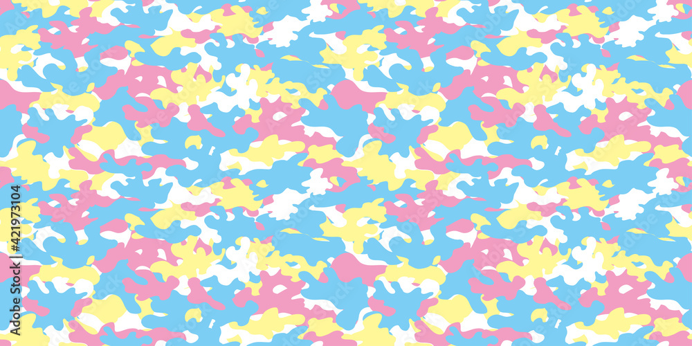 Camouflage background. Seamless pattern.Vector. 迷彩パターン